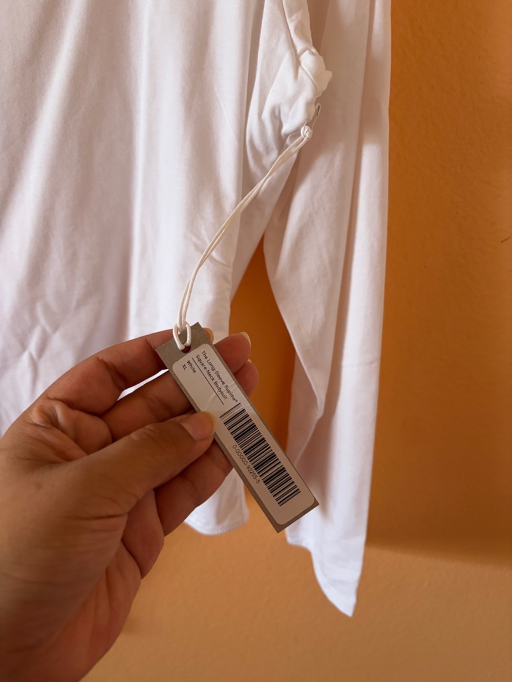 Everlane White Square-Neck Long Sleeve Bodysuit - Picture 3 of 5